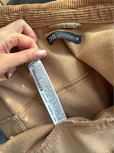 Zara fitilli kadife ceket - Görsel 5