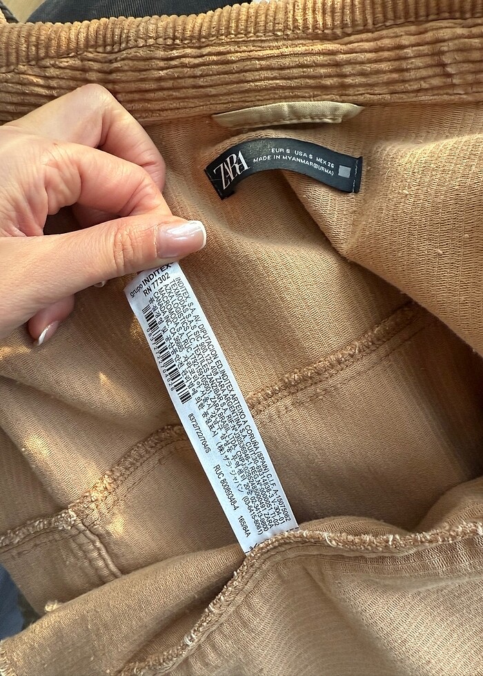 Zara fitilli kadife ceket - Görsel 5