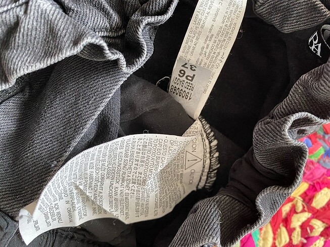 34 Beden gri Renk Zara paperbag jean