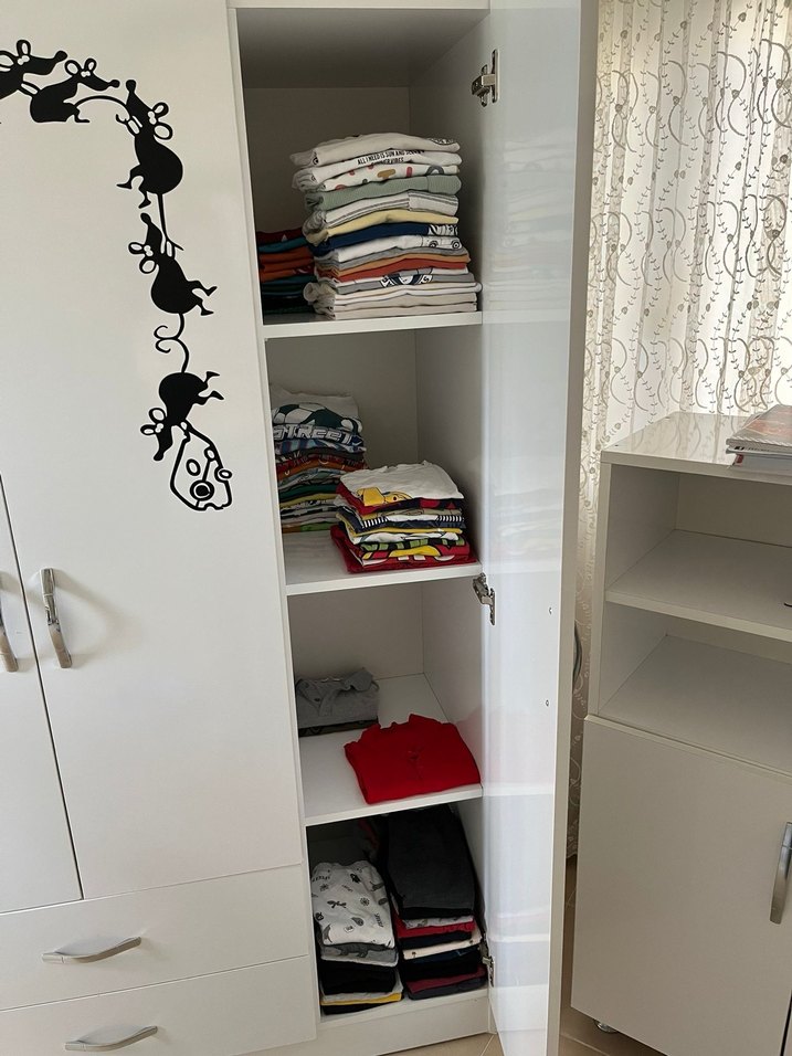 Beyaz Çocuk Gardırop - Görsel 2