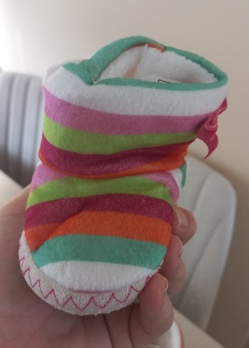 Renkli Bağcıklı Kız Çocuk Ev Terliği - Görsel 4