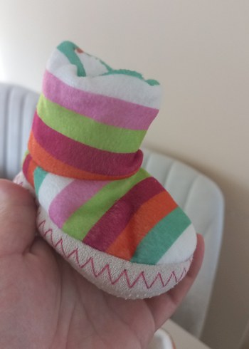 Renkli Bağcıklı Kız Çocuk Ev Terliği - Görsel 3