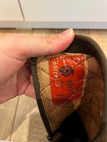 31 Beden kahverengi Renk Harley Davidson kız çocuk botu
