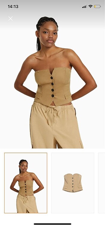 Bershka straplez bluz