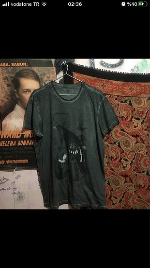 L beden baskılı t-shirt