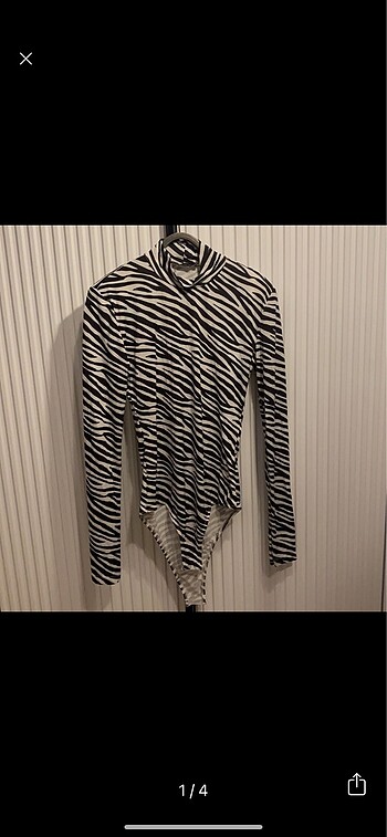 Trendyolmilla Zebra Desenli Çıtçıtlı Vatkalı Body