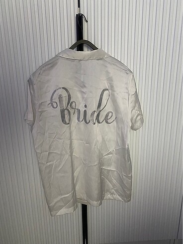 xs Beden beyaz Renk Penti Bride Saten Pijama Takımı Beyaz