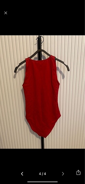 s Beden kırmızı Renk Stradivarius Kırmızı Atlet Askılı Bodysuit