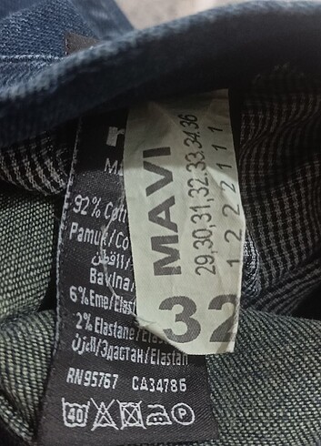 32 Beden Mavi kot pantolon 