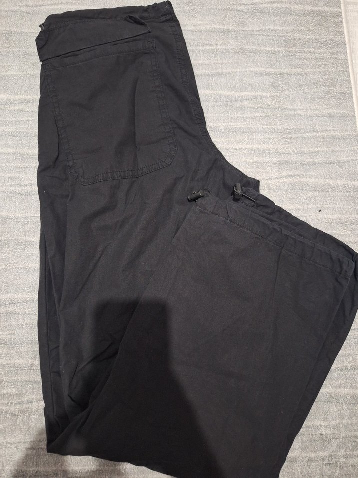 Kadın Siyah Paraşüt Eşofman/Pantolon - Görsel 2