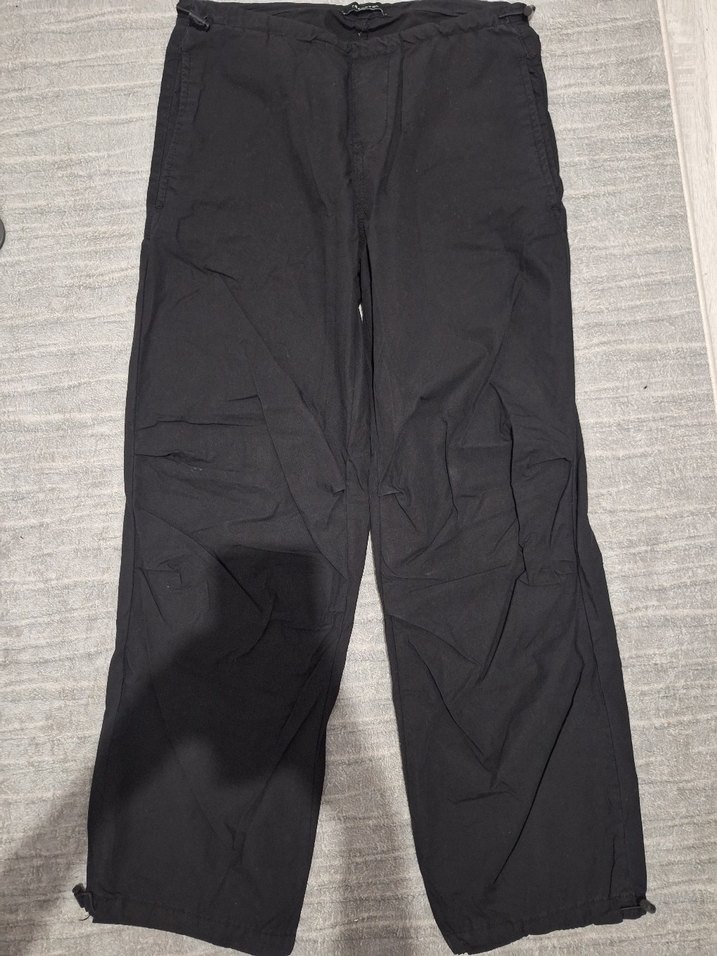 Kadın Siyah Paraşüt Eşofman/Pantolon - Görsel 3