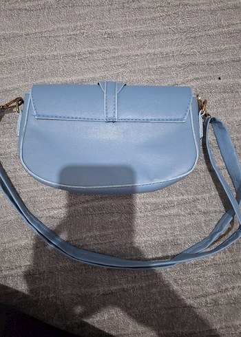 Mavi Deri Kadın Omuz Çantası - Görsel 2
