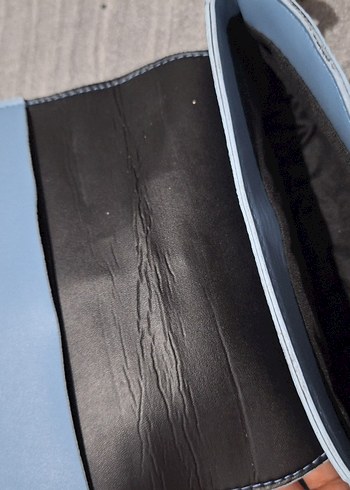 Mavi Deri Kadın Omuz Çantası - Görsel 3