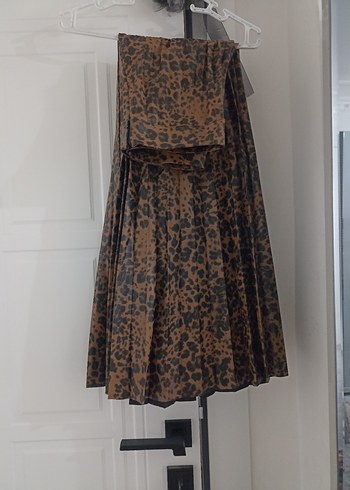 leopar tesettur etek