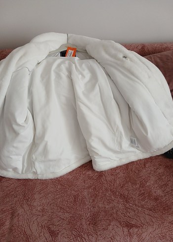 Zebra Desenli Suni Kürk Kadın Ceket geniş beden - Görsel 4