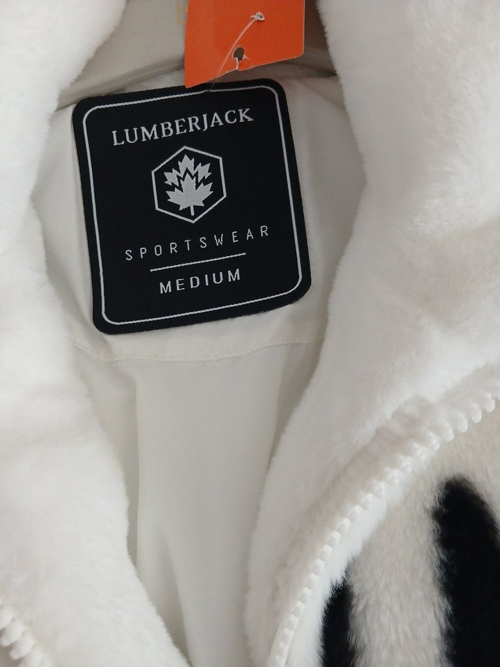 Zebra Desenli Suni Kürk Kadın Ceket geniş beden - Görsel 3