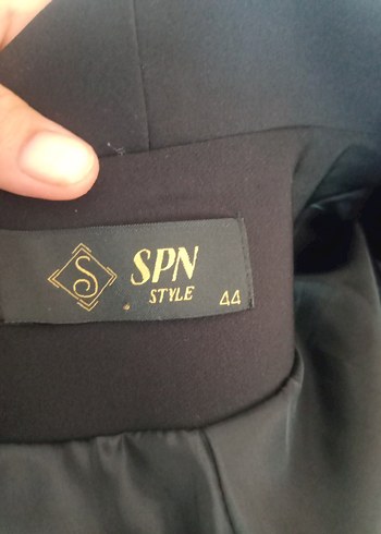 44 Beden Uzun Kollu Siyah Kadın Blazer Ceket ve pantolon