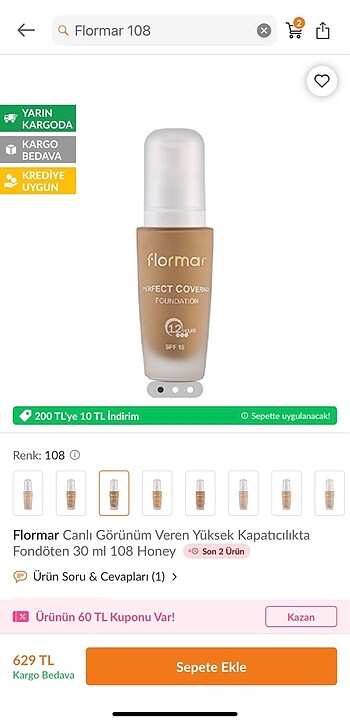 Flormar 108 fondöten
