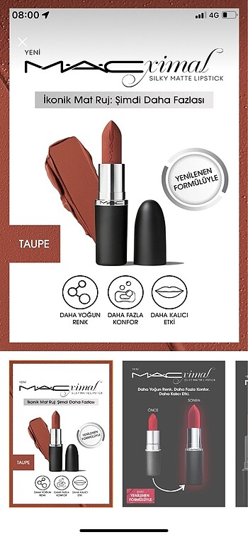 Mac silky matte lipstick - Taupe