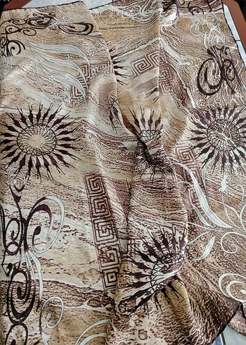 Kahverengi Bohem Kadın eşarp - Görsel 2