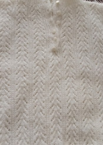 Beyaz el örgüsü Kazak38-40 bdn.rahat - Görsel 3
