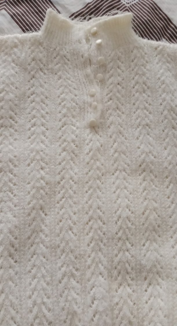 Beyaz el örgüsü Kazak38-40 bdn.rahat - Görsel 3