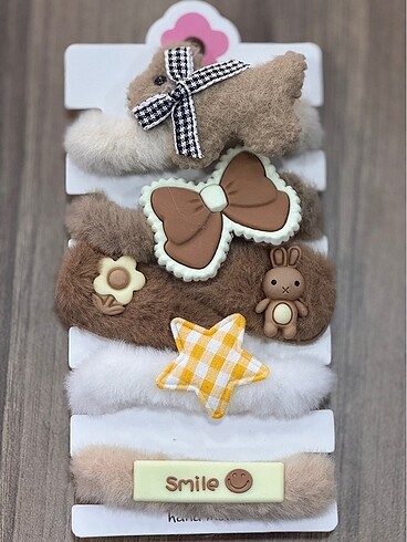 6 lı peluş toka