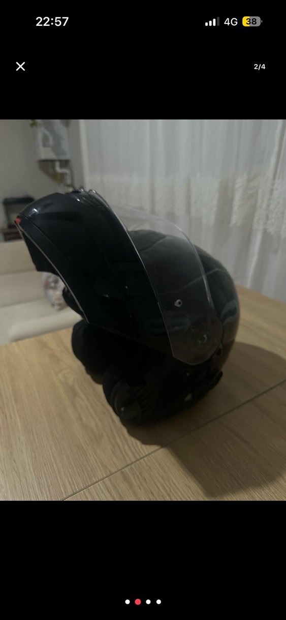 XL LS2 Siyah çene açılabilir Kask - Görsel 2