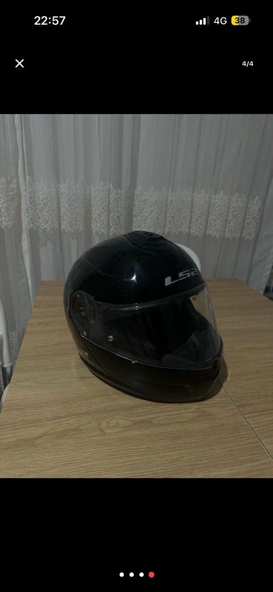 XL LS2 Siyah çene açılabilir Kask - Görsel 4