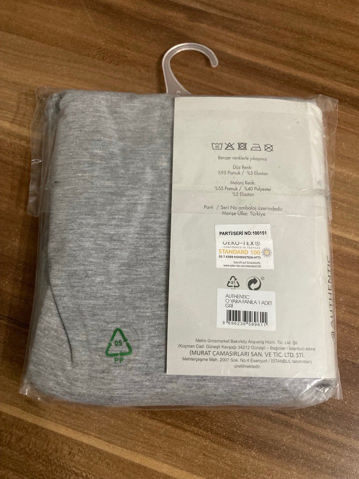 Gri Erkek fanila Tişört L beden - Görsel 2
