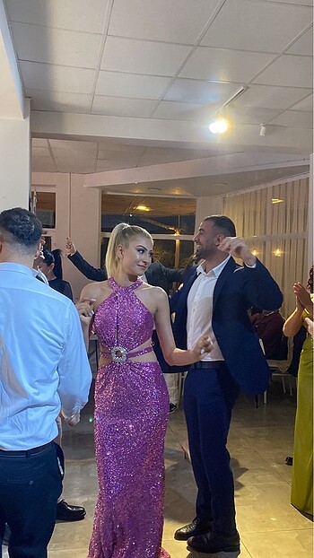 36 Beden mor Renk Sim collection Abiye nişanlık