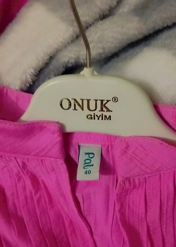 Pembe Uzun Kollu Bohem Kadın Keten Gömlek - Görsel 2