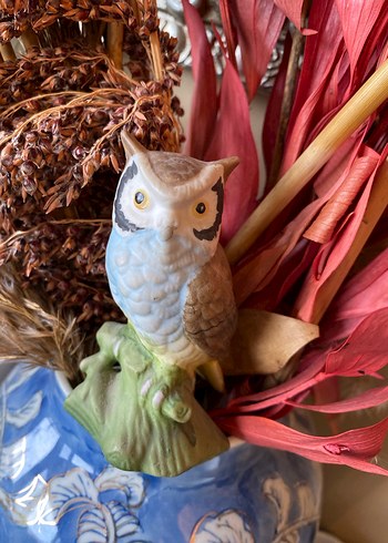 Gri Baykuş Figürin biblo - Görsel 2