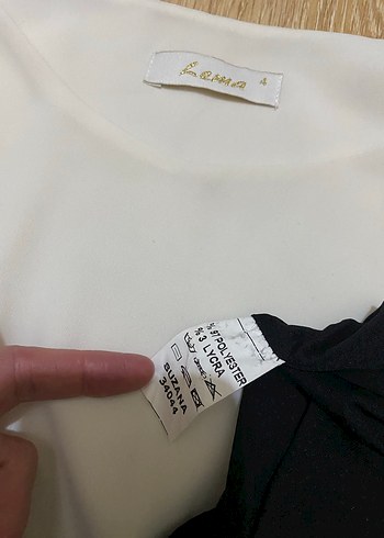 Lema Beyaz-Siyah Elbise - Görsel 4