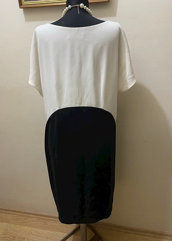 Lema Beyaz-Siyah Elbise - Görsel 2