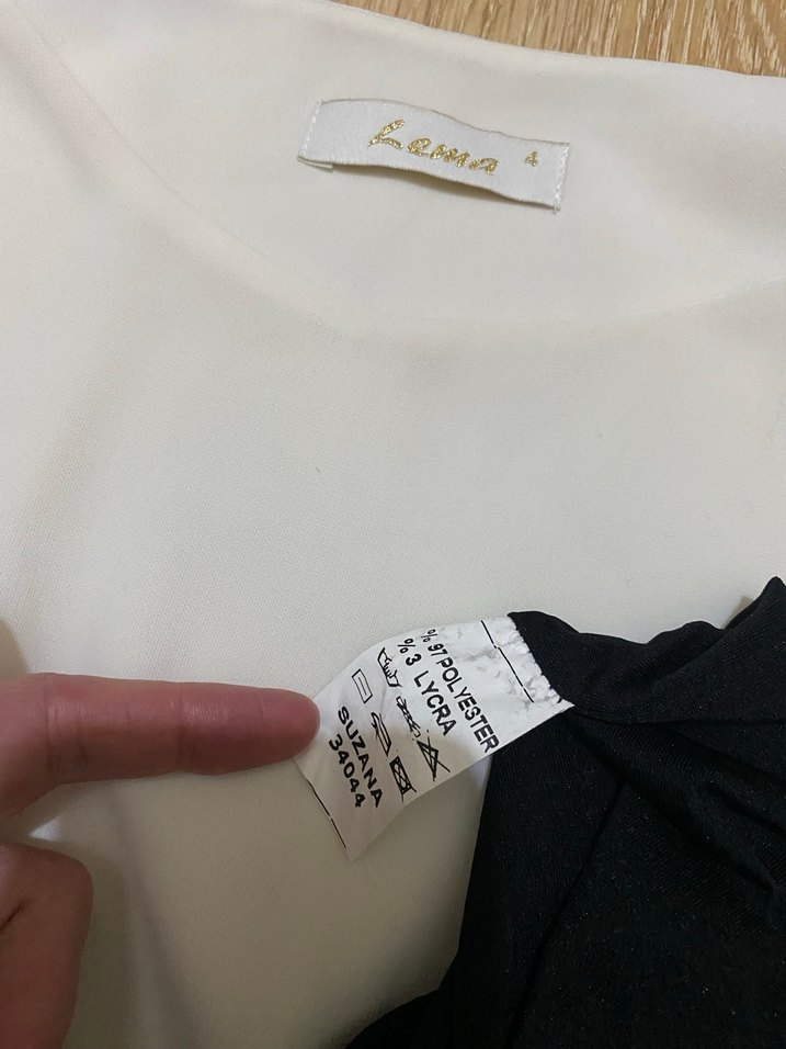 Lema Beyaz-Siyah Elbise - Görsel 4