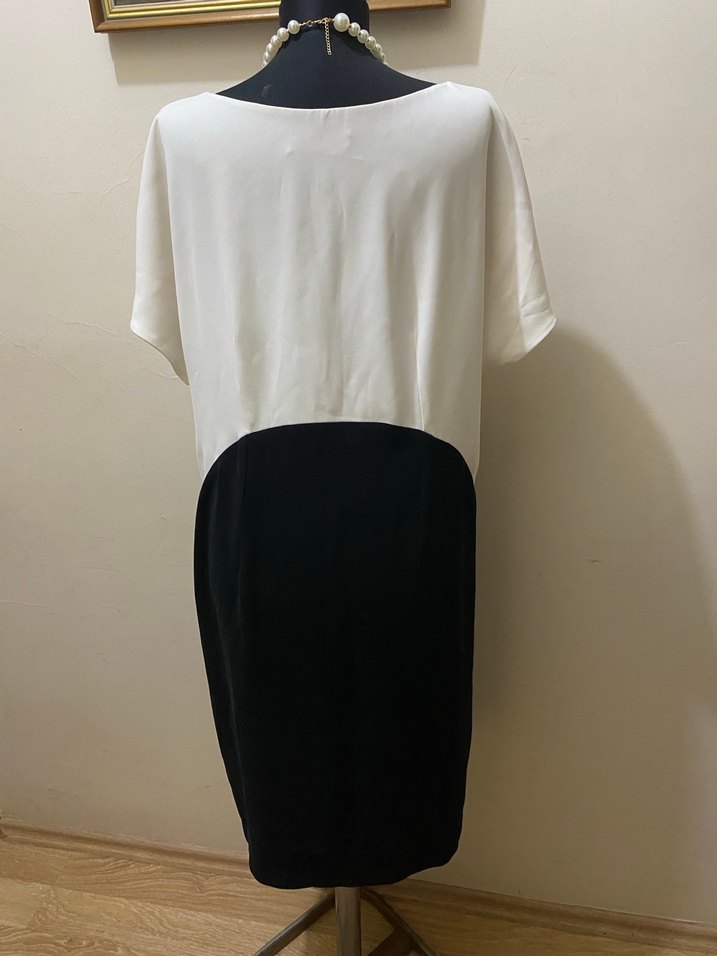 Lema Beyaz-Siyah Elbise - Görsel 2