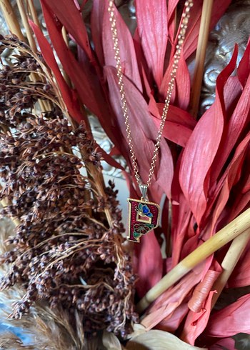 Cloisonne Bohem Kolye - Görsel 2