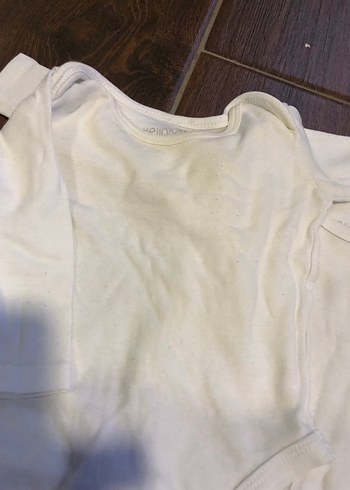 Bebek için Beyaz Uzun Kollu Zıbın 3'lü - Görsel 3