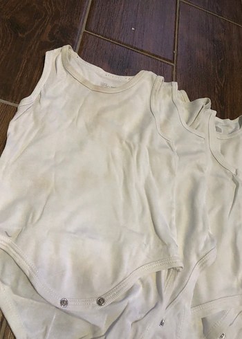 Bebek Erkek Kolsuz Beyaz Keten Body - Görsel 4