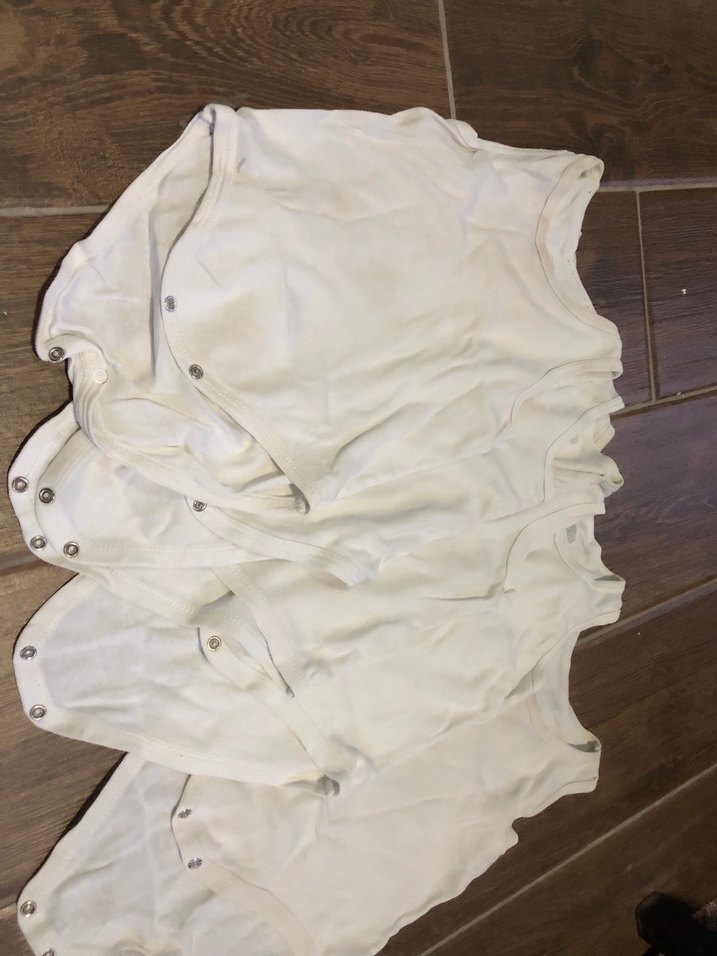 Bebek Erkek Kolsuz Beyaz Keten Body - Görsel 2