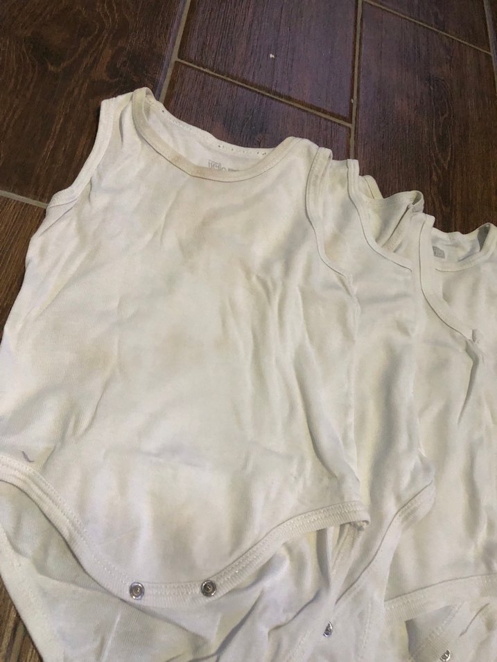 Bebek Erkek Kolsuz Beyaz Keten Body - Görsel 4