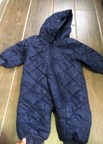 Erkek Bebek Lacivert Fermuarlı Kayak Tulumu - Görsel 4