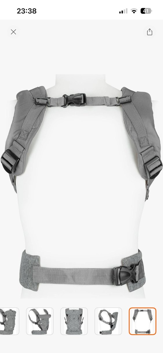 Wellgro 4'ü 1 Arada Gri Bebek Taşıma Kangurusu - Görsel 4