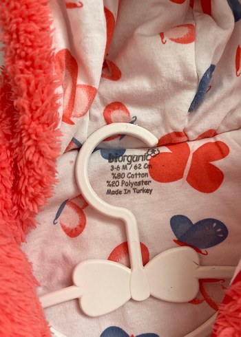 Biorganic Kırmızı Kapüşonlu Kürklü Tulum - Görsel 2