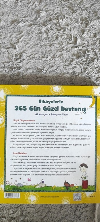  eğitici çocuk okuma kitabı 365 gün güzel davranış