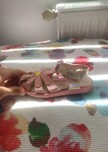 Polaris Pembe Çiçekli Kız Çocuk Sandalet