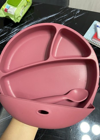 Koyu Pembe Bebek Mama Önlüğü - Görsel 9