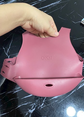 Koyu Pembe Bebek Mama Önlüğü - Görsel 3