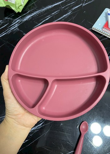 Koyu Pembe Bebek Mama Önlüğü - Görsel 5